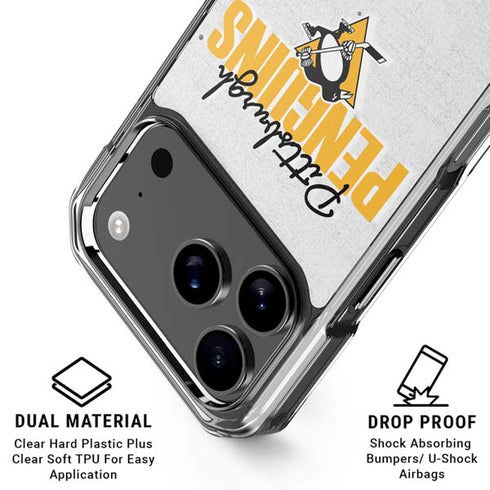 NHL Pittsburgh Penguins Script iPhone 18 Pro Clear Case