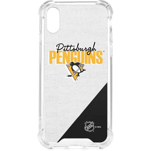 NHL Pittsburgh Penguins Script iPhone XS Clear Case