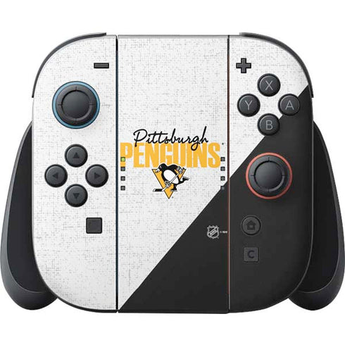 NHL Pittsburgh Penguins Script Nintendo Switch 2 (2025) Joy-Con Controller Skin