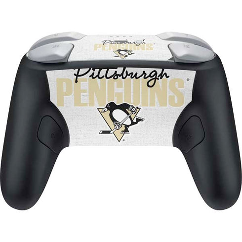 NHL Pittsburgh Penguins Script Nintendo Switch 2 (2025) Pro Controller Skin