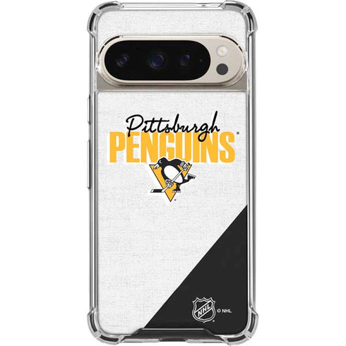 NHL Pittsburgh Penguins Script Pixel 9/9 Pro Clear Case