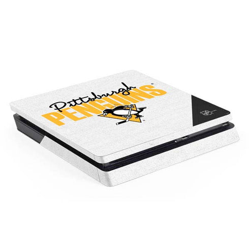 NHL Pittsburgh Penguins Script PS4 Slim Skin