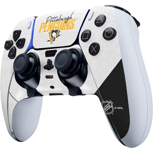 NHL Pittsburgh Penguins Script PS5 DualSense Edge Pro Controller Skin