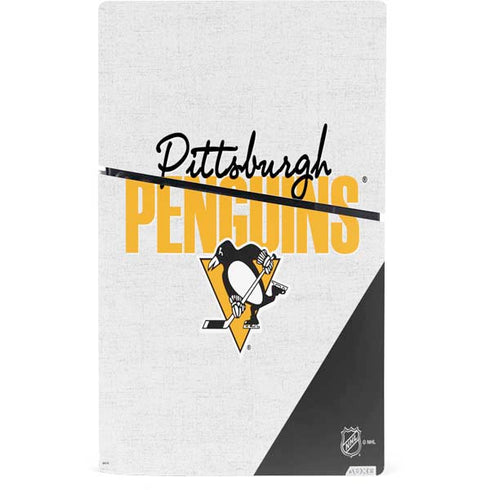 NHL Pittsburgh Penguins Script PS5 Slim Digital Edition Console Skin