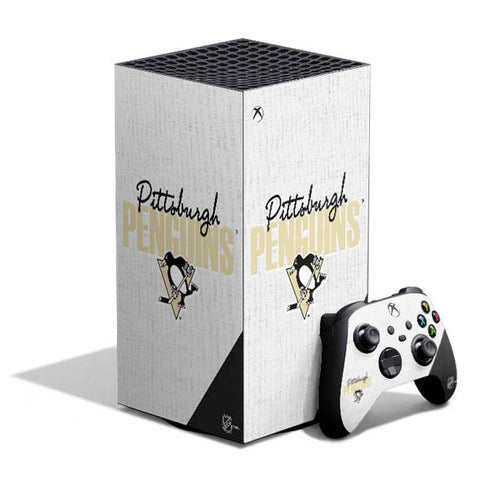 NHL Pittsburgh Penguins Script XBox Series X Digital Edition Bundle Skin