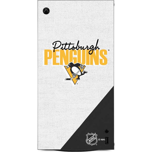 NHL Pittsburgh Penguins Script XBox Series X Digital Edition Console Skin