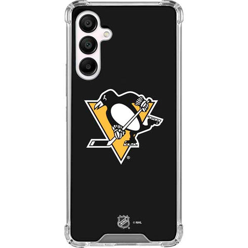 NHL Pittsburgh Penguins Solid Background Galaxy A16 5G Clear Case