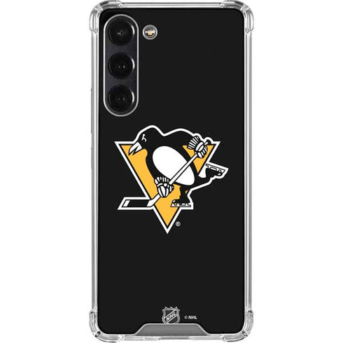 NHL Pittsburgh Penguins Solid Background Galaxy S24 FE Clear Case