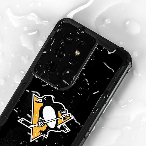 NHL Pittsburgh Penguins Solid Background Galaxy S24 Ultra Waterproof Case