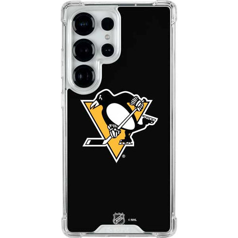 NHL Pittsburgh Penguins Solid Background Galaxy S25 Ultra Clear Case