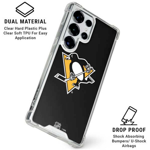 NHL Pittsburgh Penguins Solid Background Galaxy S25 Ultra Clear Case