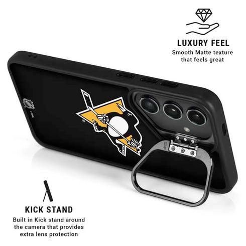 NHL Pittsburgh Penguins Solid Background Galaxy S26 Kickstand Case