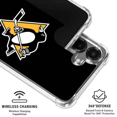 NHL Pittsburgh Penguins Solid Background Galaxy S26 Plus Clear Case