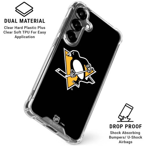 NHL Pittsburgh Penguins Solid Background Galaxy S26 Plus Clear Case