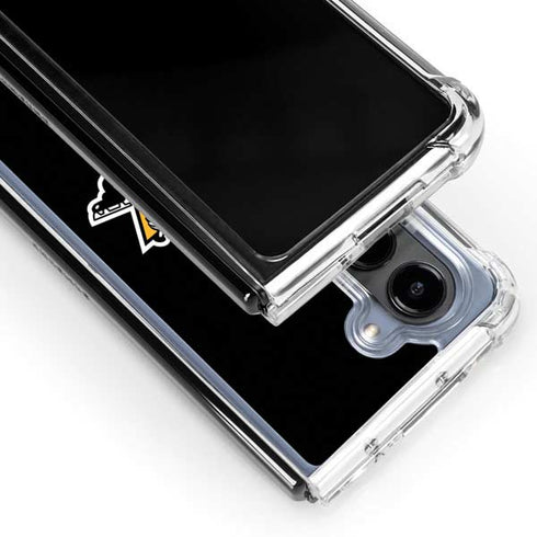 NHL Pittsburgh Penguins Solid Background Galaxy Z Fold5 5G Clear Case