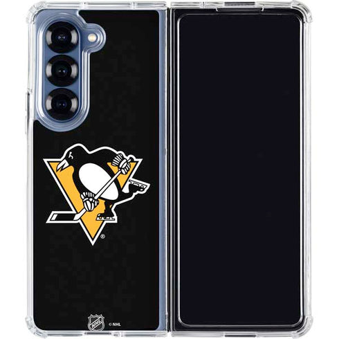 NHL Pittsburgh Penguins Solid Background Galaxy Z Fold6 Clear Case
