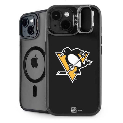 NHL Pittsburgh Penguins Solid Background iPhone 14 Kickstand Case