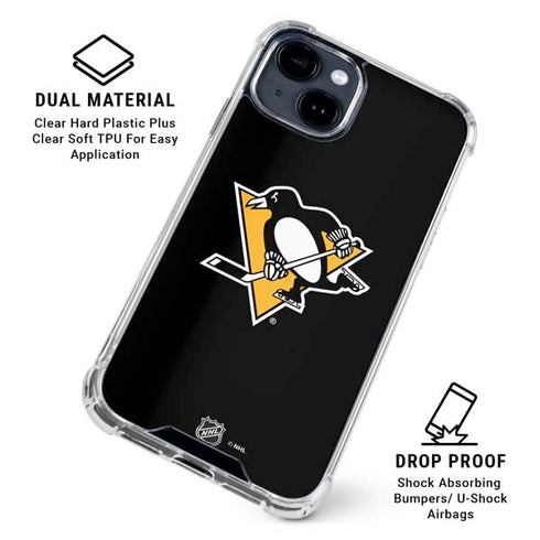 NHL Pittsburgh Penguins Solid Background iPhone 15 Clear Case