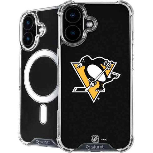 NHL Pittsburgh Penguins Solid Background iPhone 16 Plus MagSafe Case