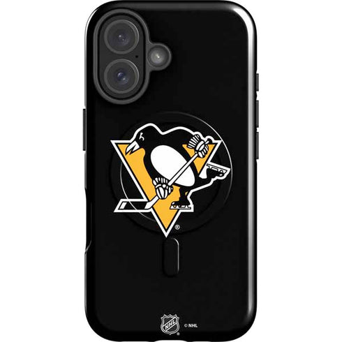 NHL Pittsburgh Penguins Solid Background iPhone 16 Plus Magsafe Impact Case