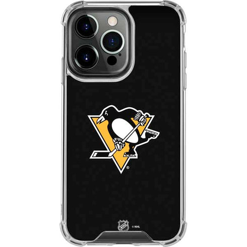 NHL Pittsburgh Penguins Solid Background iPhone 16 Pro Clear Case