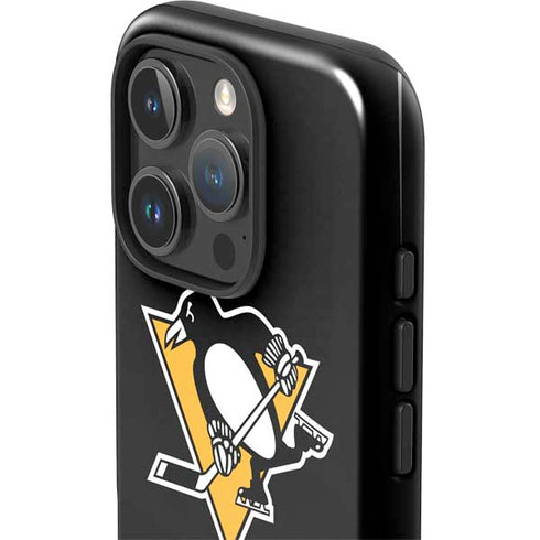 NHL Pittsburgh Penguins Solid Background iPhone 16 Pro Impact Case