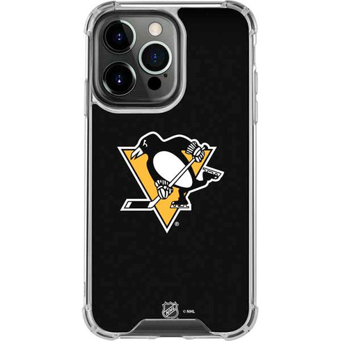 NHL Pittsburgh Penguins Solid Background iPhone 16 Pro Max Clear Case