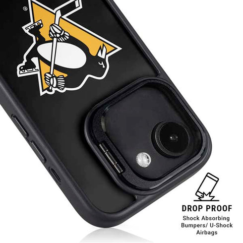 NHL Pittsburgh Penguins Solid Background iPhone 16e Kickstand Case