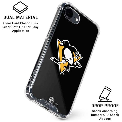 NHL Pittsburgh Penguins Solid Background iPhone 16e Clear Case