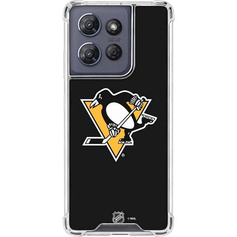 NHL Pittsburgh Penguins Solid Background Moto G 5G (2025) Clear Case