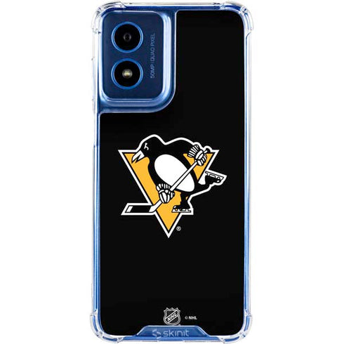 NHL Pittsburgh Penguins Solid Background Moto G 5G (2024) Clear Case