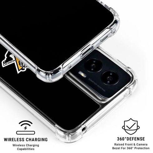 NHL Pittsburgh Penguins Solid Background Moto G Power 5G (2024) Clear Case