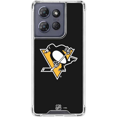 NHL Pittsburgh Penguins Solid Background Moto G Stylus 5G (2025) Clear Case