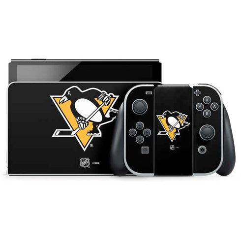NHL Pittsburgh Penguins Solid Background Nintendo Skins