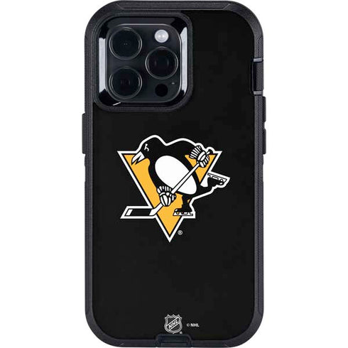 NHL Pittsburgh Penguins Solid Background Otterbox Defender iPhone Skin