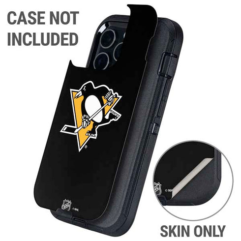 NHL Pittsburgh Penguins Solid Background Otterbox Defender iPhone Skin