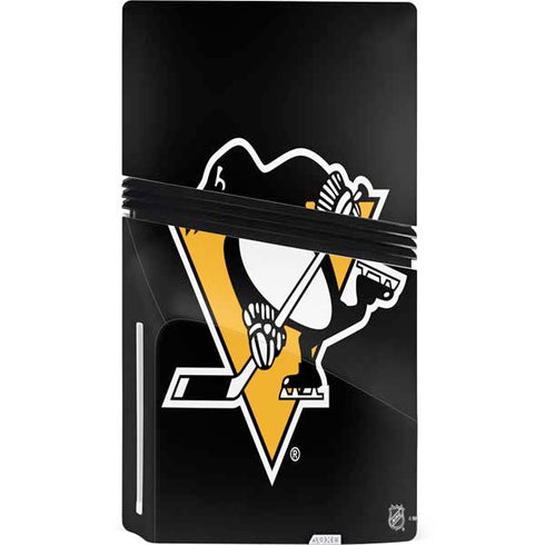 NHL Pittsburgh Penguins Solid Background PS5 Pro Disk Bundle Skin