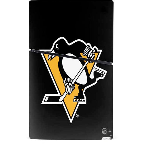 NHL Pittsburgh Penguins Solid Background PS5 Slim Digital Edition Console Skin