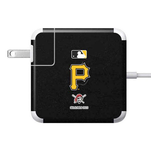 MLB Pittsburgh Pirates - Solid Distressed 85W Power Adapter (15 and 17 inch MacBook Pro Charger) Skin