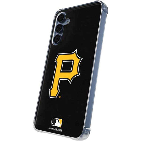 MLB Pittsburgh Pirates - Solid Distressed Galaxy A35 5G Clear Case