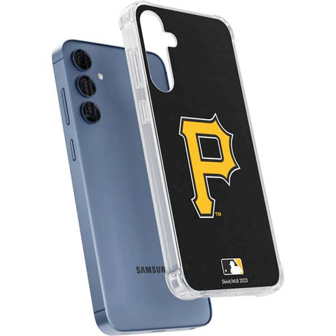 MLB Pittsburgh Pirates - Solid Distressed Galaxy A55 5G Clear Case