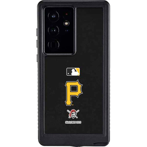 MLB Pittsburgh Pirates - Solid Distressed Galaxy S24 Ultra Waterproof Case