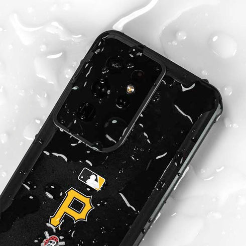 MLB Pittsburgh Pirates - Solid Distressed Galaxy S24 Ultra Waterproof Case