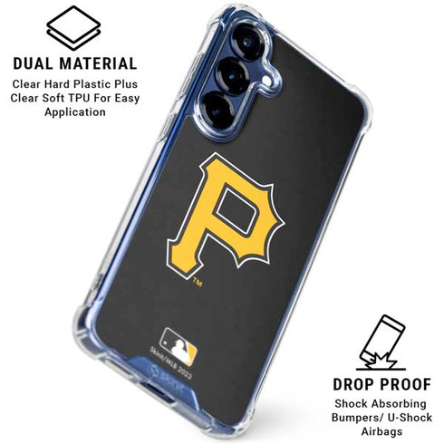 MLB Pittsburgh Pirates - Solid Distressed Galaxy S25 Plus Clear Case
