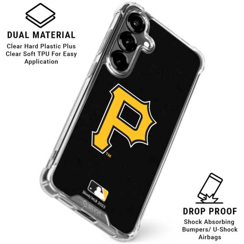 MLB Pittsburgh Pirates - Solid Distressed Galaxy S26 Clear Case
