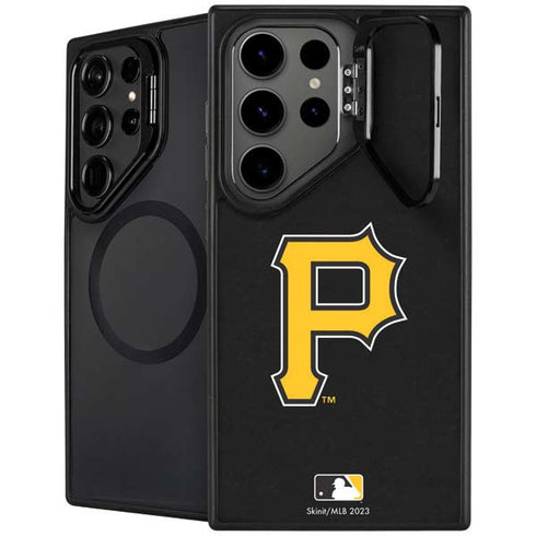 MLB Pittsburgh Pirates - Solid Distressed Galaxy S26 Ultra Kickstand Case