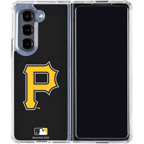 MLB Pittsburgh Pirates - Solid Distressed Galaxy Z Fold5 5G Clear Case