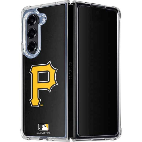 MLB Pittsburgh Pirates - Solid Distressed Galaxy Z Fold5 5G Clear Case
