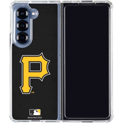 MLB Pittsburgh Pirates - Solid Distressed Galaxy Z Fold6 Clear Case