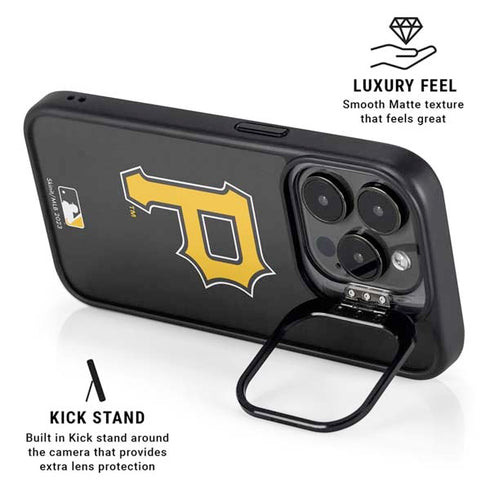 MLB Pittsburgh Pirates - Solid Distressed iPhone 13 Pro Kickstand Case